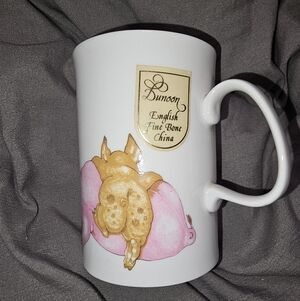 Dunoon Fine Bone China Mug with Pink and Gold Design
